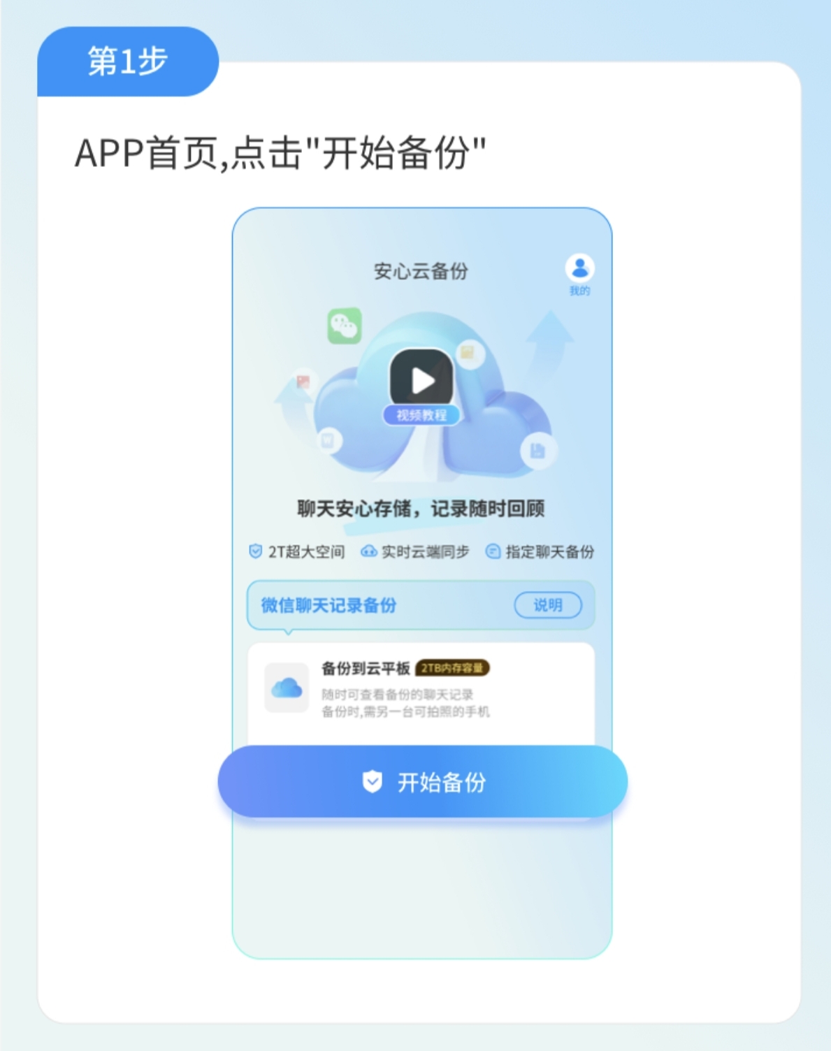 点击开始备份